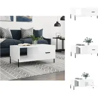 vidaXL Table basse blanche 90x50x40 cm Bois composite - Tables basses