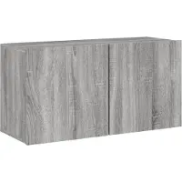 Syfax Meuble TV mural sonoma gris 80x30x41 cm