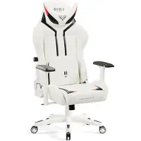 Diablo X- Ray Gaming Armchair Office Armrests 4D Ergonomic Design Imitation Leather Perforation Rocking Function Normal Size White-Black