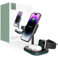 Tech-Protect Qi15W-A27 3V1 Magsafe Magnetic Wireless Charger Noir