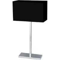 Prezent Lampe de table MADRID 1xE27/40W, chrome avec abat-jour en tissu noir