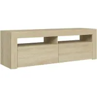 Sonstiges Meuble TV avec lumières LED chêne sonoma 120x35x40 cm