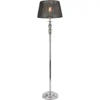 Lux.pro Lampadaire 151cm Lampe sur pied Lampe sur pied Métal Chrome/Gris []