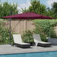 Prolenta Maison Exclusive - Parasol bordeaux, dimensions : 286 x 284 x 270 cm
