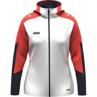 Jako Veste à capuche Dynamic pour femmes - 6870D, Couleur:blanc/coral/marine, Taille:L (42/44)