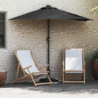 Prolenta Maison Exclusive - Parasol de jardin, noir, 294 x 150 x 223 cm