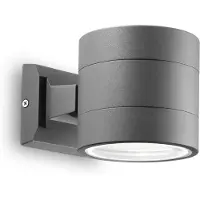 Ideal Lux Snif - Applique Murale D'extérieur À 1 Lumière, Noir, Anthracite Ip54, G9
