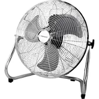 Esperanza Cyclone, ventilateur domestique à ailettes, chrome, couloir, table, aluminium, métal, 45 cm, boutons