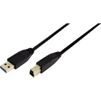 Logilink Câble USB 3.0, USB-A - USB-B mâle, 1,0 m,noir