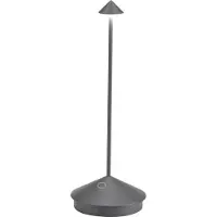 Zafferano Lampe De Table Led Pina Pro Gris Foncé Rechargeable Et Dimmable Sans Fil 2200-2700-3000K