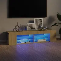 Prolenta Maison Exclusive - Meuble TV avec éclairage LED Chêne Sonoma 135x39x30 cm