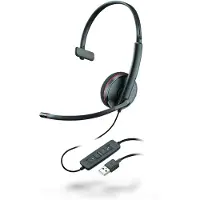 Poly Blackwire C3210 Casque Avec fil Arceau Appels/Musique USB Type-A Noir, Rouge