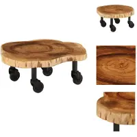 vidaXL Table basse en bois massif d'acacia 60 x 55 x 25 cm - Tables basses