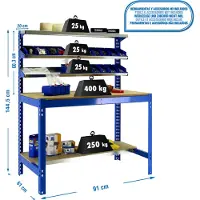 Simonwork (bancos De Trabajo) Bt1 Workbench 1445x910x610 Mm Bleu