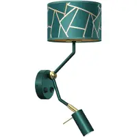 Eko-Light Applique Ziggy Green or/vert bouteille 1Xe27+1X Mini Gu10 Lampe de chevet Applique
