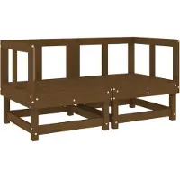 vidaXL Canapé d'angle de jardin 2 pcs. Marron miel Pin massif