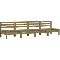 vidaXL Canapés de jardin sans accoudoirs 4 pcs. Bois de pin imprégné