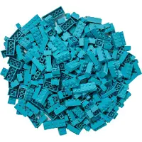 LEGO Briques surélevées Bleu Azur NOUVEAU ! Quantité 100x - Chaque mélange est composé individuellement