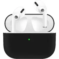 Sign Étui en silicone ultra-mince pour étui de chargement pour Apple AirPods Pro - Noir