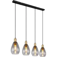 Globo Lighting Suspension Fanni 4 lumières noir