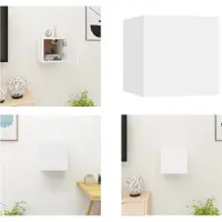 vidaXL Armoire TV murale Blanc 30,5x30x30 cm - Armoire TV - Armoire TV - Armoires TV