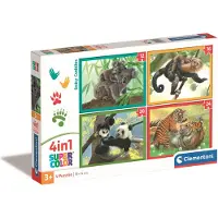 Clementoni CLE puzzle 4en1 SuperKolor Bébé Câlins 21532