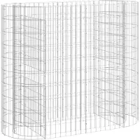 Syfax Lit surélevé à gabion Fer galvanisé 120x50x100 cm