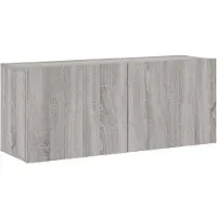 vidaXL Armoire TV murale Gris Sonoma 100x30x41 cm
