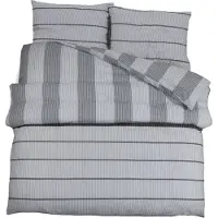 vidaXL Ensemble de literie Gris 200x220 cm coton