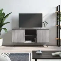 vidaXL Armoire TV Gris Sonoma 104x35x50 cm Bois composite - Armoire TV - Panneau TV - Tableau TV