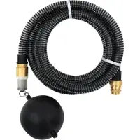 Syfax Tuyau d'aspiration avec raccords en laiton noir 1,1" 7 m PVC