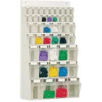 Lockweiler Magasin transparent avec paroi arrière en bois H 960 x L 600 x P 185 mm blanc - 1564413