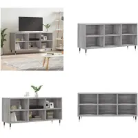 vidaXL Armoire TV Gris Sonoma 103,5x30x50 cm Bois composite - Armoire TV - Panneaux TV - Tableau TV