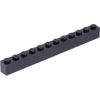 LEGO 100 pièces 6112 Brick 1x12 Part Basic Bricks 100 Noir