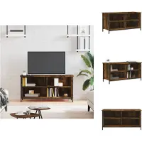 vidaXL Armoire TV chêne fumé 100x40x50 cm Bois composite - Meuble TV