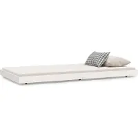 Syfax Cadre de lit sans matelas blanc 90x200 cm bois de pin massif