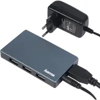 Hama Hub USB actif 4 ports USB 3.0 5 Gbit/s + charge rapide