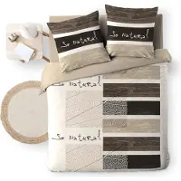 Douceur d'intérieur Parure de lit - - SO NATURAL - Coton - Beige