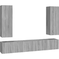 Syfax Ensemble de meubles TV 5 pcs Sonoma gris Bois d'ingénierie
