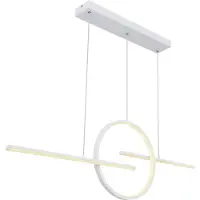 Globo Lampe à suspendre métal blanc, LED