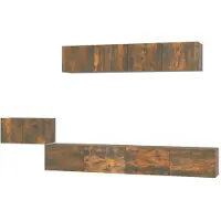 Syfax Ensemble de meubles TV 5 pcs Chêne fumé Bois d'ingénierie