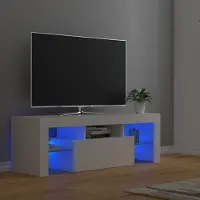 Prolenta Maison Exclusive - Meuble TV avec éclairage LED blanc 120x35x40 cm