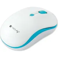 Techly IM 1600-WT-WBW, droitier et gaucher, optique, sans fil RF, 1600 DPI, bleu, blanc
