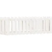 vidaXL Lit surélevé Design clôture à lattes Blanc 150x50x50 cm Pin massif