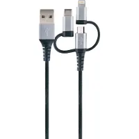 Schwaiger LKU100533 3-in-1 Universal Sync & Lade schwarz/silber 1,5m