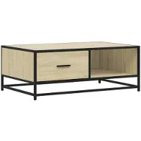 Syfax Table basse chêne sonoma 90x57x35 cm bois d'ingénierie et métal