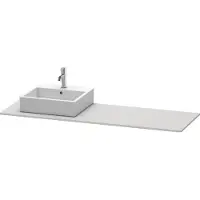 Duravit Console XSquare, 1 découpe à gauche, 1600x16x550mm, XS060HL3939
