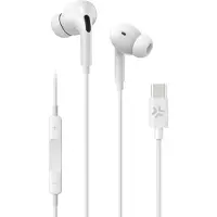 Celly UP1200TYPECWH écouteur/casque Avec fil Ecouteurs Appels/Musique USB Type-C Blanc