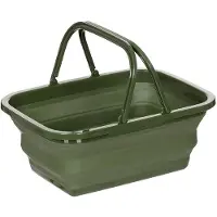 MFH Panier pliable Fox Outdoor avec poignées pliantes olive 9L Bassin d'eau Bassin de lavage