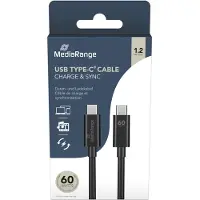 MediaRange MRCS213 Câble de charge et de données USB Type-C, USB 3.0, 1.2m, noir